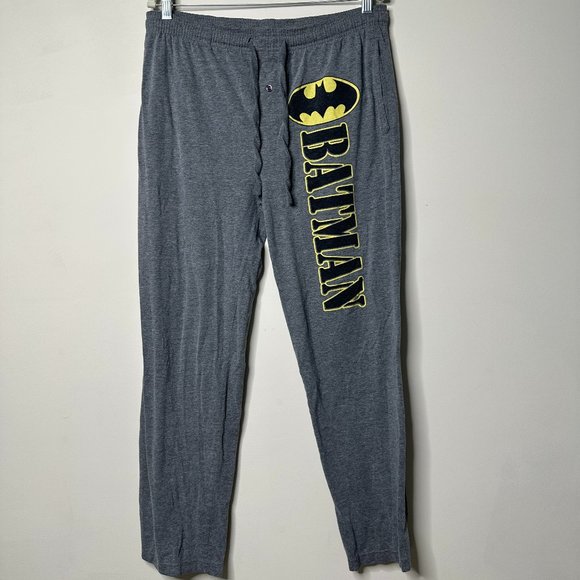 Batman Grey Logo Pajama Pants Men's Medium - Picture 1 of 4